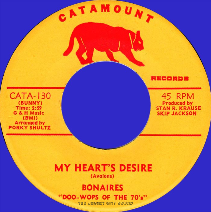 Bonaires 45 on Catamount Records — My Heart's Desire
