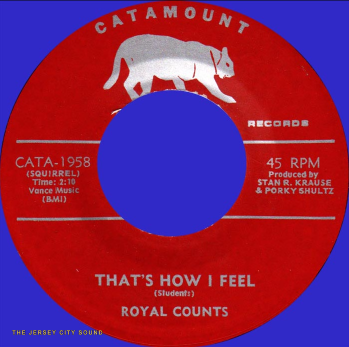 Royal Counts 45 on Catamount Records — Way Over There