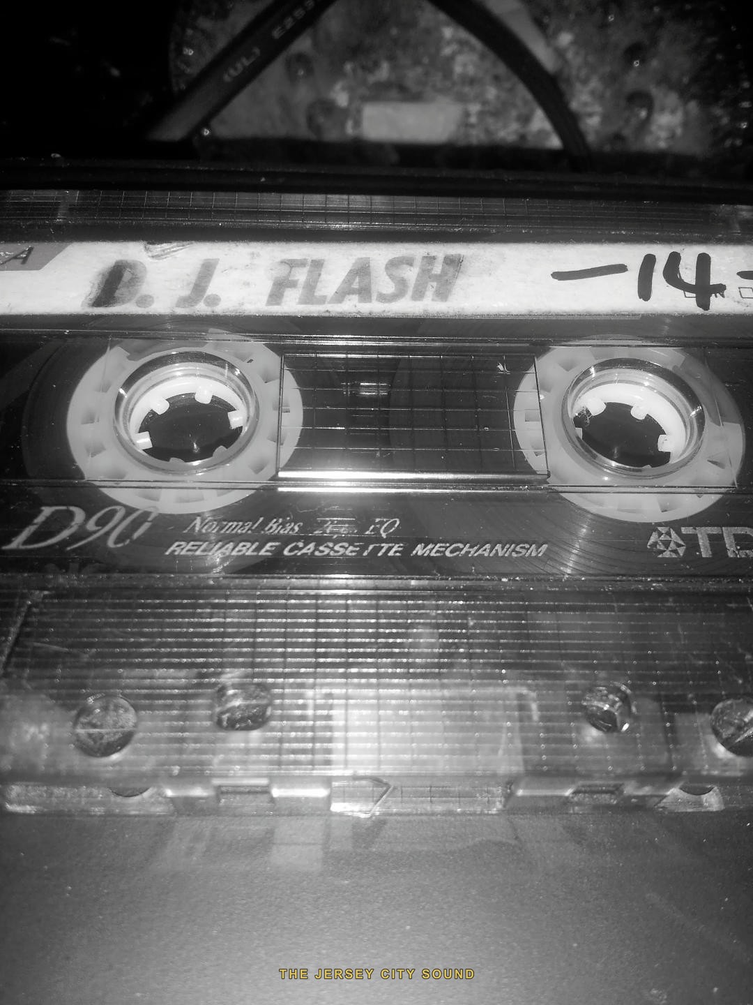 Original DJ Flash mixtape cassette, TDK D90, hand labeled number 14