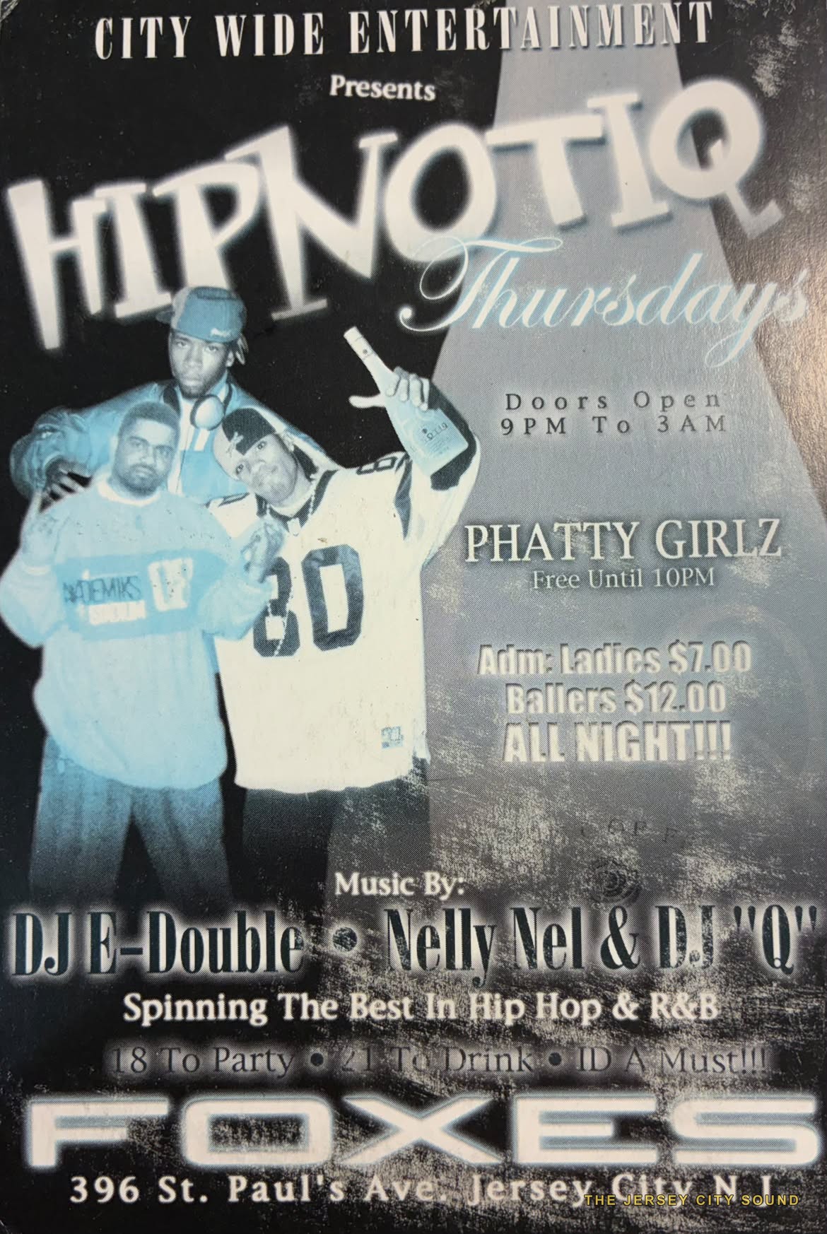 Hipnotiq Thursdays flyer at Foxes