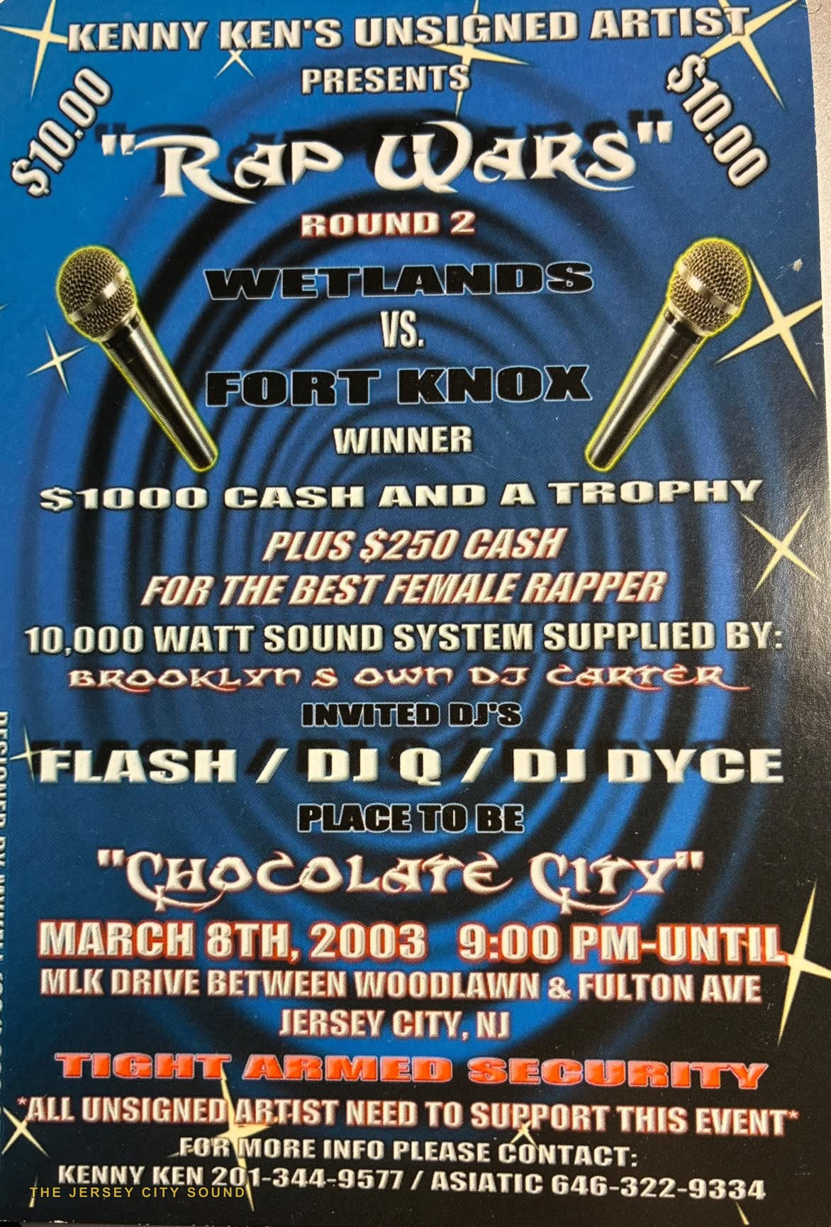 Rap Wars Round 2 flyer, 2003