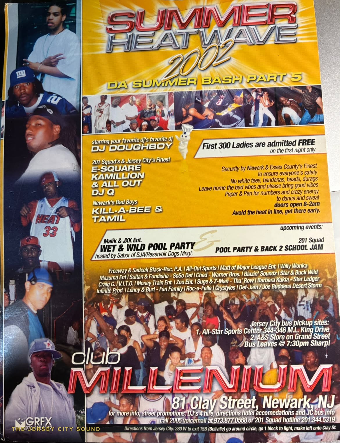 Summer Heatwave 2002 flyer at Club Millenium