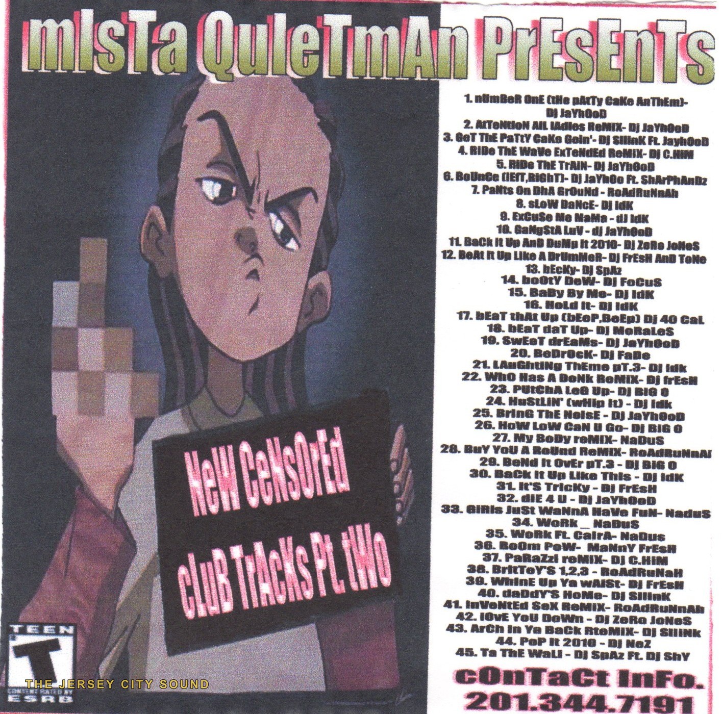 New Censored Club Tracks Pt Two cover with Boondocks artwork